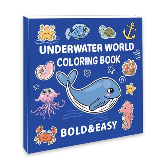 40 fogli di cartone animato Doodle libro da colorare libro da colorare per bambini dai 4 anni in su, stile: mondo sottomarino