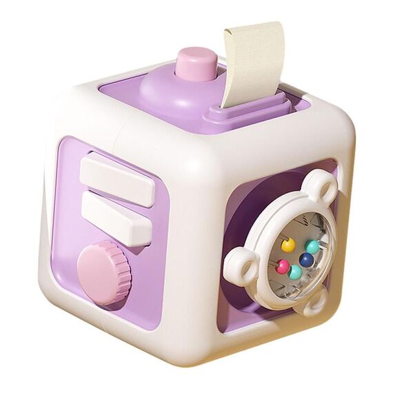 Cubo di Rubik per l'apprendimento precoce, palla da gioco per bambini, puzzle per l'addestramento, esaedro, giocattoli (viola)
