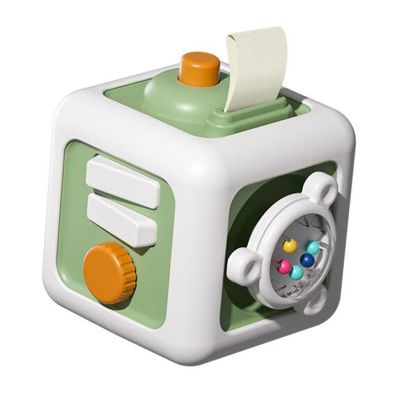 Cubo di Rubik per l'apprendimento precoce, giocattolo per bambini, puzzle per l'addestramento, esaedro, scatola di giocattoli (verde)