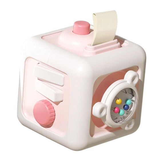 Cubo di Rubik per l'apprendimento precoce, palla da gioco per bambini, puzzle per l'addestramento, esaedro, giocattoli (rosa)