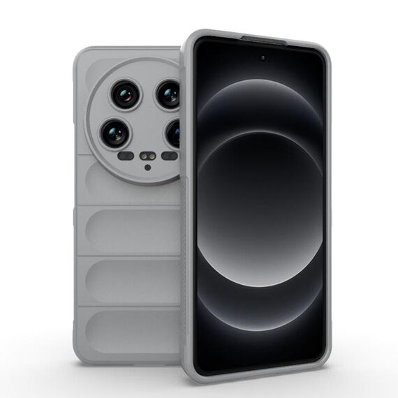 Per Xiaomi 14 Ultra Magic Shield TPU + custodia per telefono in flanella (grigio)