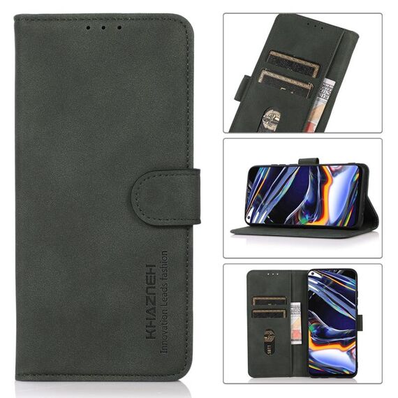 Custodia per telefono in pelle con texture opaca Xiaomi 14 Ultra KHAZNEH (verde)