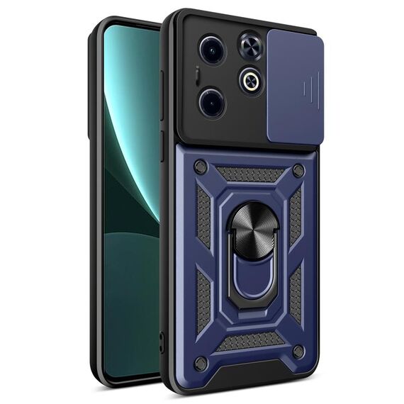 Per Infinix Hot 40i / Smart 8 Cover per fotocamera scorrevole Design TPU + Custodia per telefono PC (Blu)