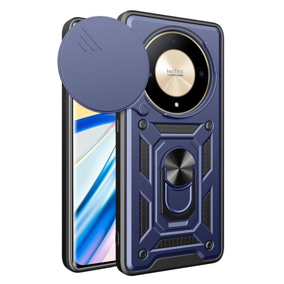 Per Honor X9b custodia per fotocamera scorrevole design TPU + custodia per PC (blu)