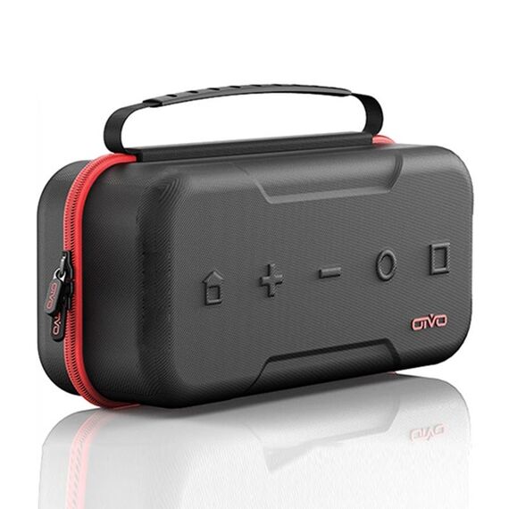 OIVO IV-SW188 Borsa portaoggetti portatile in EVA per Nintendo Switch OLED (rossa)