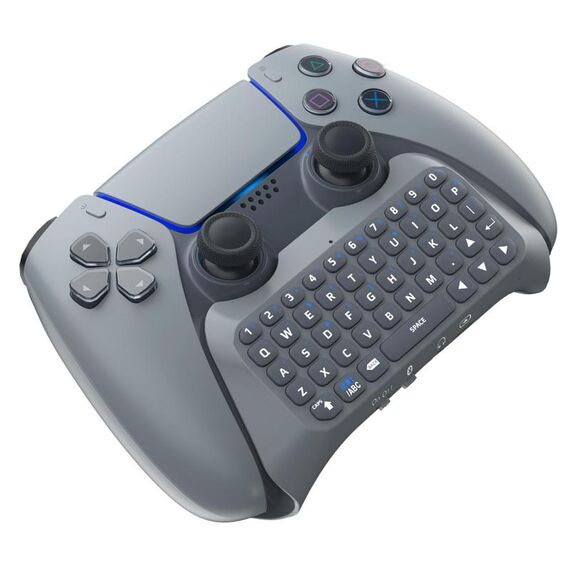 Tastiera con maniglia wireless Bluetooth JYS-P5121, può chattare con la tastiera esterna vocale adatta per PS5, nota: senza maniglia (grigio)