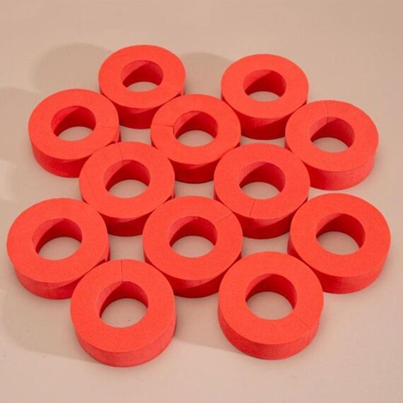 Bigodino per capelli portatile a forma di C di grandi dimensioni, 12 pezzi/pacco, bellezza soffice, senza calore, nessun danno ai capelli, rullo per capelli per dormire (rosso)