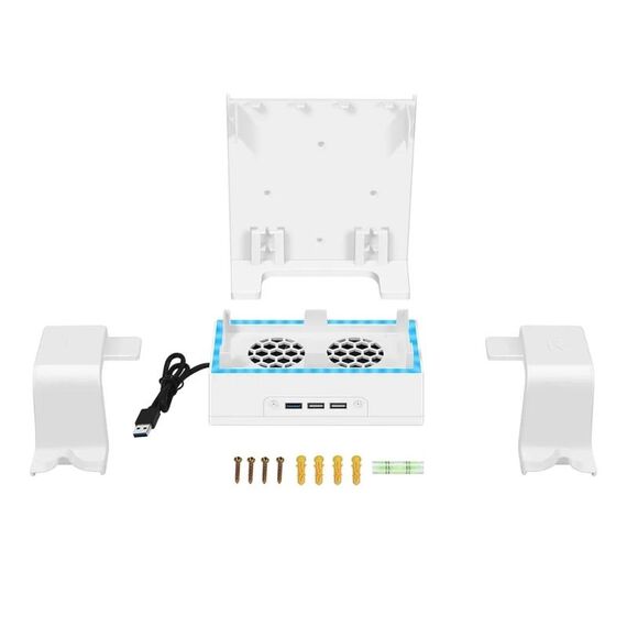 Per XBOX Series S Base multifunzione RGB di raffreddamento a parete con ventola e gancio (bianco)