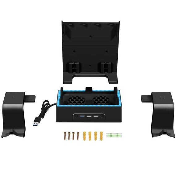 Per XBOX Series S Base multifunzione RGB di raffreddamento a parete con ventola e gancio (nero)