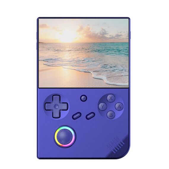 ANBERNIC RG40XXV Console di gioco con joystick verticale HD con luce ambientale Console portatile retrò, dimensioni: 64 GB + 256 GB (blu)