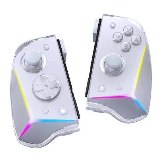 EasySMX S15 per Switch Wireless RGB Controller Split Joypad 6 Axis Gyroscop, effetto Hall meccanico (bianco)