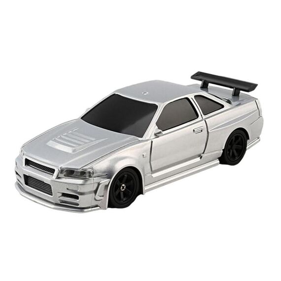 Mini 4WD Drifting Charging Remote Control Car in scala 1:43, colore: 4304G Silver GTR con giroscopio