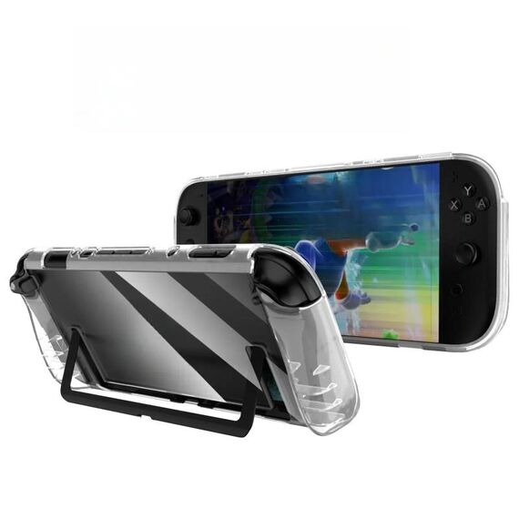 Per Nintendo Switch 2 Custodia protettiva monoblocco in TPU trasparente antiscivolo per tutto il corpo