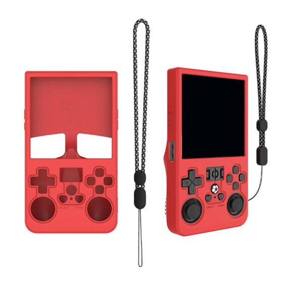 Custodia protettiva antipolvere in silicone per console di gioco portatili R36 MAX (rossa)