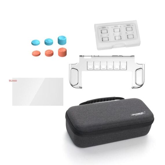 DOBE TNS-5112 per Switch 2 10 in 1 Custodia per host + Custodia in cristallo + Pellicola temperata + Set di protezione anticaduta per tastiere a bilanciere