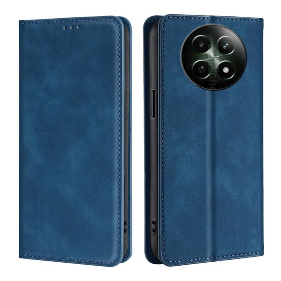 Custodia per telefono in pelle magnetica Skin Feel per Realme 12 5G (blu)