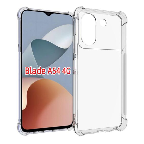 Per ZTE Blade A54 Custodia per telefono in TPU ispessente antiscivolo antiurto (trasparente)