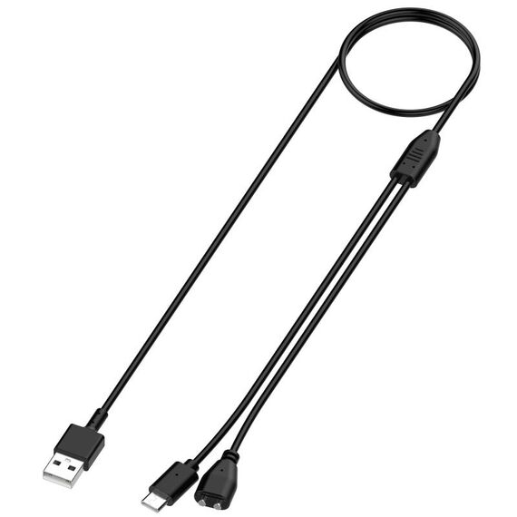 Cavo di ricarica magnetico per dispositivo di addestramento per cani Delupe / Yawpet, lunghezza: 1 m (nero)
