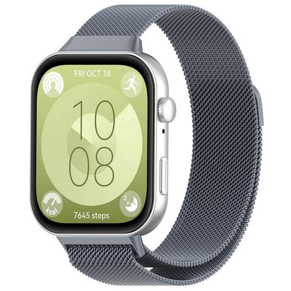 Per Huawei Watch Fit3 cinturino in metallo milanese (grigio spazio)