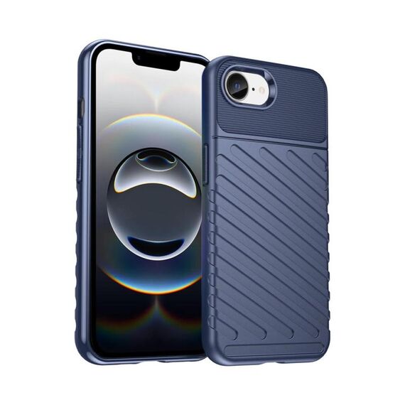 Per iPhone 16e Custodia per telefono in TPU morbido antiurto Thunderbolt (blu)