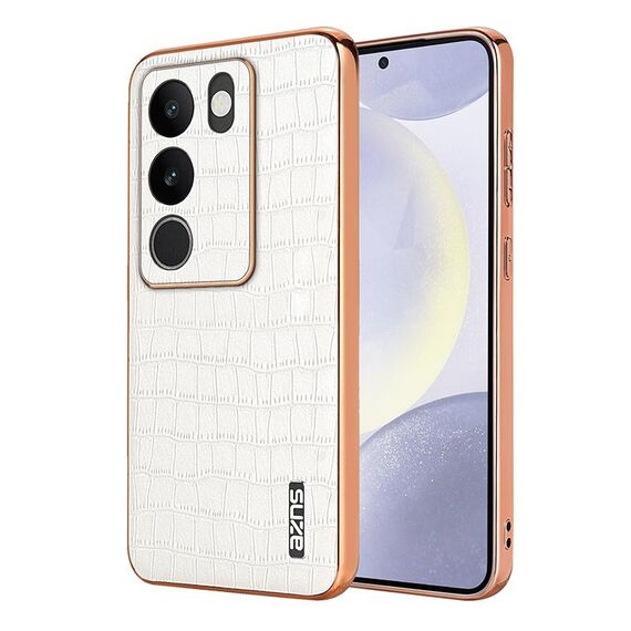 Per vivo V29 / V29 Pro AZNS Custodia per telefono con struttura in coccodrillo elettrolitico a copertura totale (bianco)
