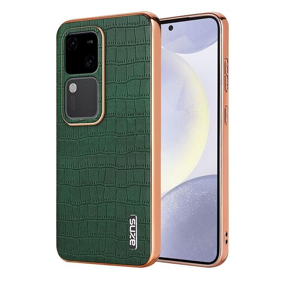Per vivo V30 / V30 Pro AZNS Custodia per telefono con struttura elettrolitica e texture a coccodrillo, copertura totale (verde)