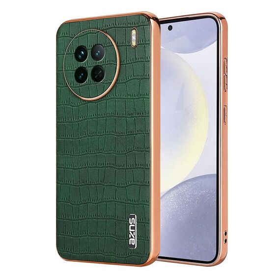 Per vivo X90 / X90s AZNS Custodia per telefono con struttura in coccodrillo elettrolitico a copertura totale (verde)