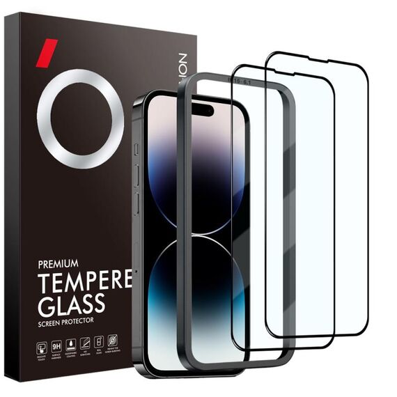 Per iPhone 14 Pro Max NORTHJO 2 pezzi di pellicola in vetro temperato A++ con telaio di installazione