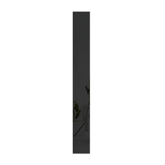 8x100 cm Adesivi murali specchio 3D Bellissimo bordo Striscia decorativa Soggiorno TV Sfondo Decorativo autoadesivo Linea di cintura Cucito (Nero)