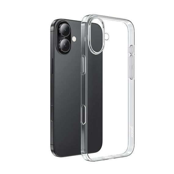 Per iPhone 16 hoco Light Series Custodia morbida in TPU per telefono (trasparente)