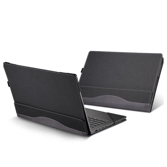 Custodia protettiva antiurto in pelle per laptop HP Pavilion X360 14t-ek / 14-ek (nera)