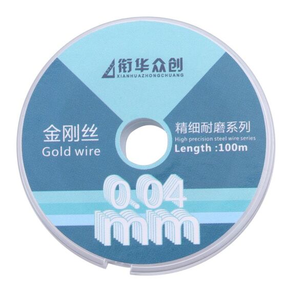 Filo diamantato per separazione schermo LCD curvo da 0,04 mm x 100 m