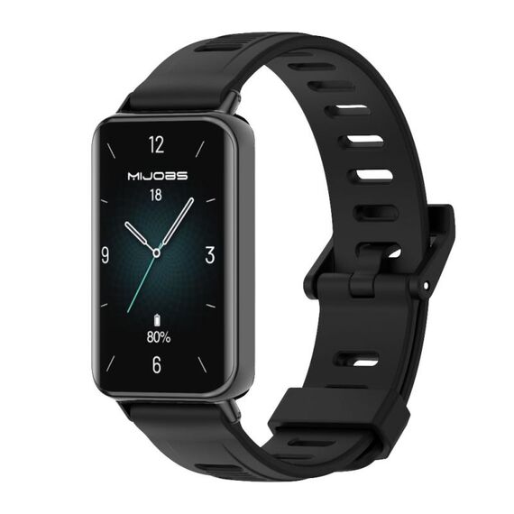 Per Honor Band 9 MIJOBS Cinturino per orologio in TPU traspirante con foro piatto (nero)