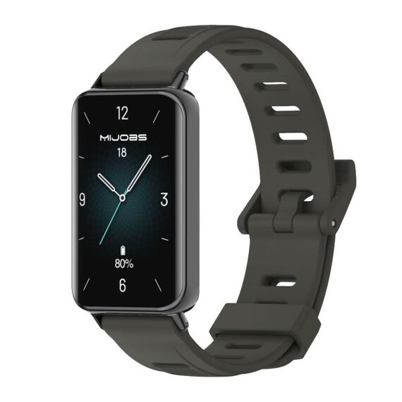 Per Honor Band 9 MIJOBS Cinturino per orologio in TPU traspirante con foro piatto (verde cachi nero)