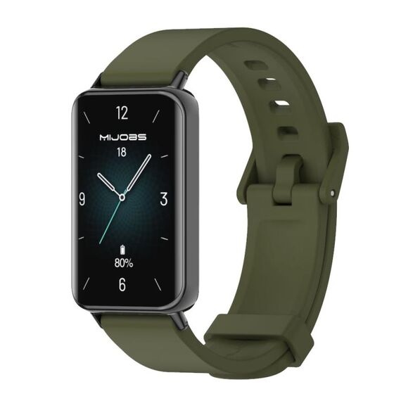 Per Honor Band 9 MIJOBS Cinturino in silicone tinta unita (verde militare nero)