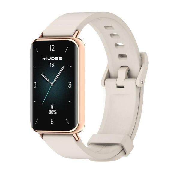 Per Honor Band 9 MIJOBS Cinturino in silicone tinta unita (grigio oro rosa)