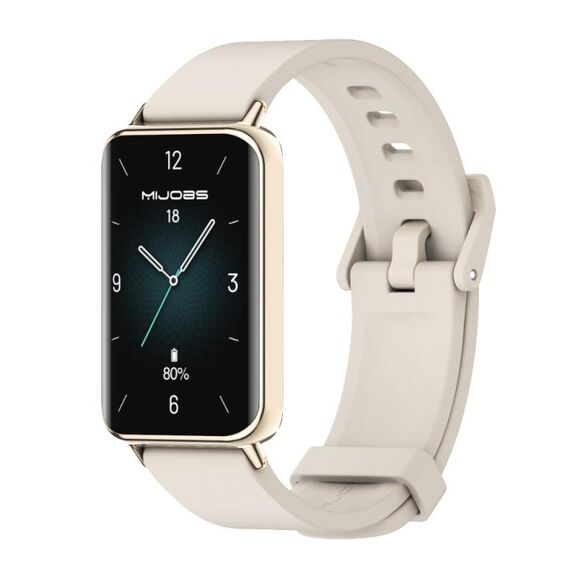 Per Honor Band 9 MIJOBS Cinturino in silicone tinta unita (grigio oro chiaro)