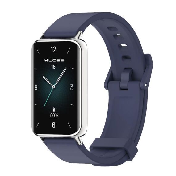 Per Honor Band 9 MIJOBS Cinturino in silicone tinta unita (blu notte argento)