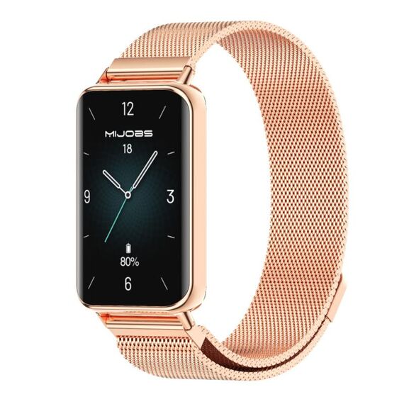 Per Honor Band 9 MIJOBS Milan Cinturino magnetico in acciaio inossidabile (oro rosa)