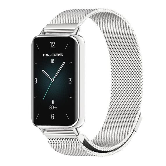 Per Honor Band 9 MIJOBS Milan Cinturino magnetico in acciaio inossidabile (argento)