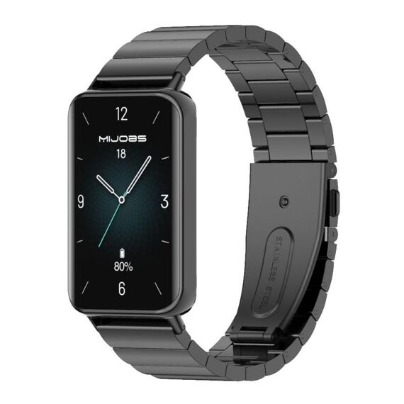 Per Honor Band 9 MIJOBS cinturino in acciaio inossidabile Bamboo (nero)