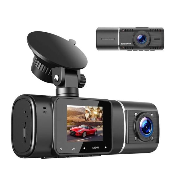 Doppia registrazione anteriore 1080+registratore interno 1080 HD per auto