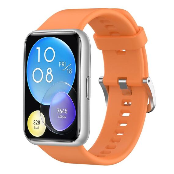 Per Huawei Watch Fit cinturino in silicone tinta unita (arancione)
