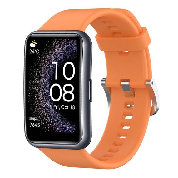 Per Huawei Watch Fit cinturino in silicone tinta unita edizione speciale (arancione)