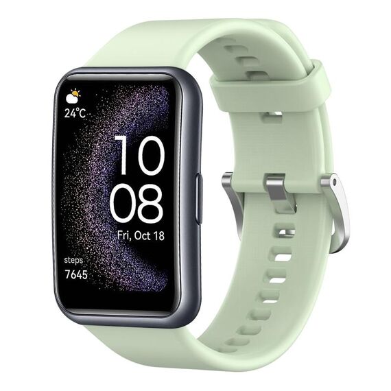Per Huawei Watch Fit cinturino in silicone tinta unita edizione speciale (verde chiaro)