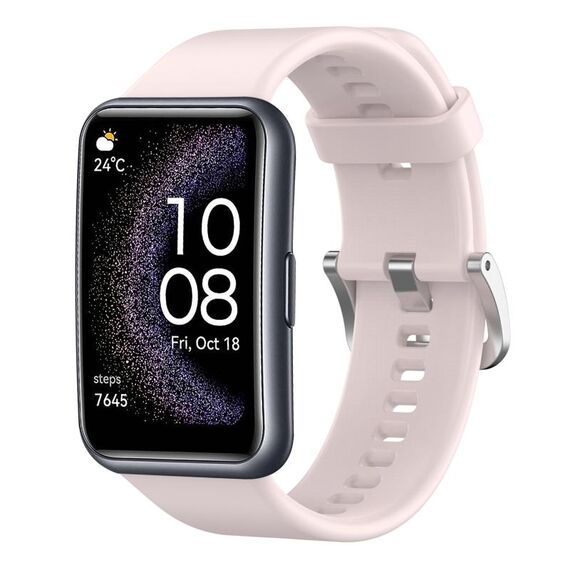 Per Huawei Watch Fit cinturino in silicone tinta unita edizione speciale (rosa)