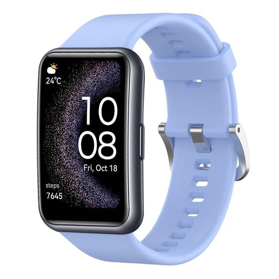 Per Huawei Watch Fit cinturino in silicone tinta unita edizione speciale (azzurro)