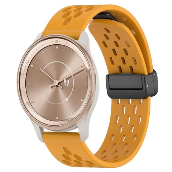 Per cinturino in silicone con chiusura magnetica pieghevole GarminMove Trend da 20 mm (giallo)