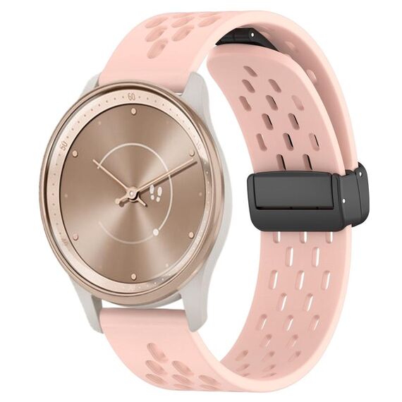 Per cinturino in silicone con chiusura magnetica pieghevole GarminMove Trend da 20 mm (rosa)