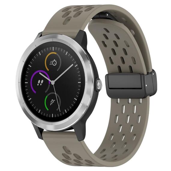 Per cinturino in silicone con chiusura magnetica pieghevole Garmin Vivoactive3 da 20 mm (cenere spaziale)